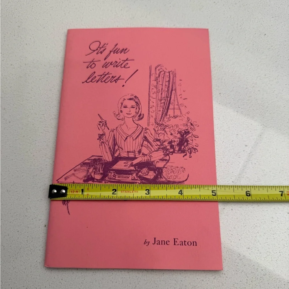 Vintage Collectible Booklet It's Fun to Write Letters Jane Eaton Pink 1973 - Picture 15 of 16